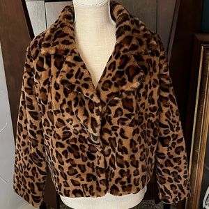 Leopard print swing coat - super cute